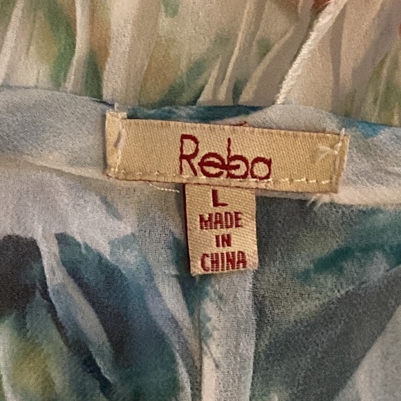 Reba White Sleeveless Bohemian Boho Midi Dress size L - Picture 8 of 10